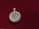 Biblical Widows Mite Coin In Sterling Silver Pendant,  Vintage Holy Land Jewelry Coins: Ancient photo 2