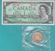 The Canada One Dollar Banknote 1967.  Date & Token 1967 & Stamps Card 1. Canada photo 1