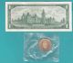 The Canada One Dollar Banknote 1967.  Date & Token 1967 & Stamps Card 2. Canada photo 2