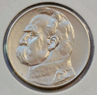5 Zlotych 1934 - Pilsudski Silver Coin photo