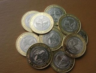 10 Rubles (roubles) Republic Of Ingushetia (russia) Bi - Metallic Coin Unc 2014 photo