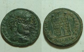 Constantine I Rare Ancient Roman Christian Coin/camp - Gate/antioch photo