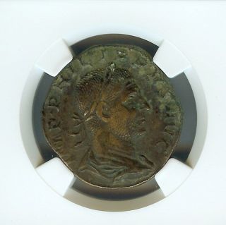Philip I 244 - 249 A.  D.  Ae Sestertius - Philip Seated - Ngc Xf Fine Style Scarce photo