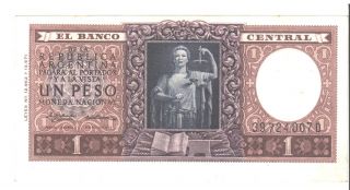 Argentina 1 Peso Nd Unc No Date On Back photo