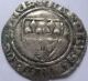 France Charles Vi 1380 - 1422 Blanc Guenar Argent Silver Coin Europe photo 1