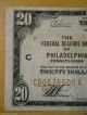 National Currency $20.  00 $20 1929 Federal Reserve Bank Philadelphia C00576506a Small Size Notes photo 3
