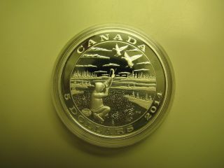 2014 Proof $5 Tradition Of Hunting 4 - Canada Goose.  9999 Silver Coin Only Five D photo