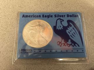 1998 American Eagle Silver Dollar 1 Oz.  999,  Littleton Coin Company C635 photo