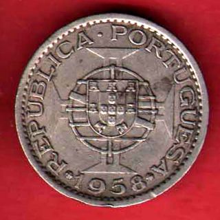 Portuguese India Goa - 1958 - One Escudo - Rare Coin Y - 26 photo