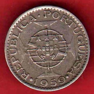 Portuguese India Goa - 1959 - Three Escudo - Rare Coin Y - 25 photo