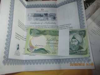 100,  000 Iqd Iraqi Dinar (10x 10,  000) And Authenticated photo