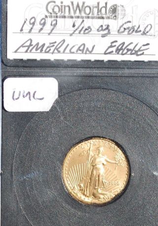 1999 American Eagle $5 Gold Coin 1/10 Oz Ounce Bullion Uncirculated photo