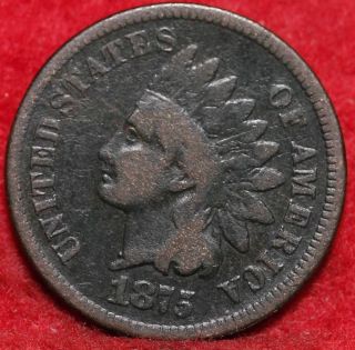 1875 Philadelphia Copper Indian Head Cent photo