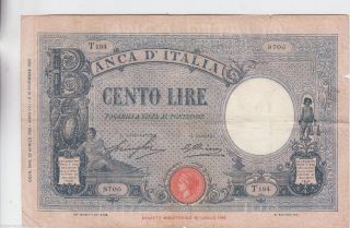 Italy Paper Money Fine Small Piece Missing photo