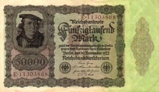 Xxx - Rare 50000 Mark Weimar Inflation Note 1922 photo