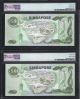 1977 Singapore Bird Series $500 Paper Banknote 2 Runs Pmg 64 Unc Asia photo 1