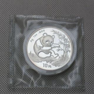 1994 China 1oz Plated Silver Chinese Panda Coin photo