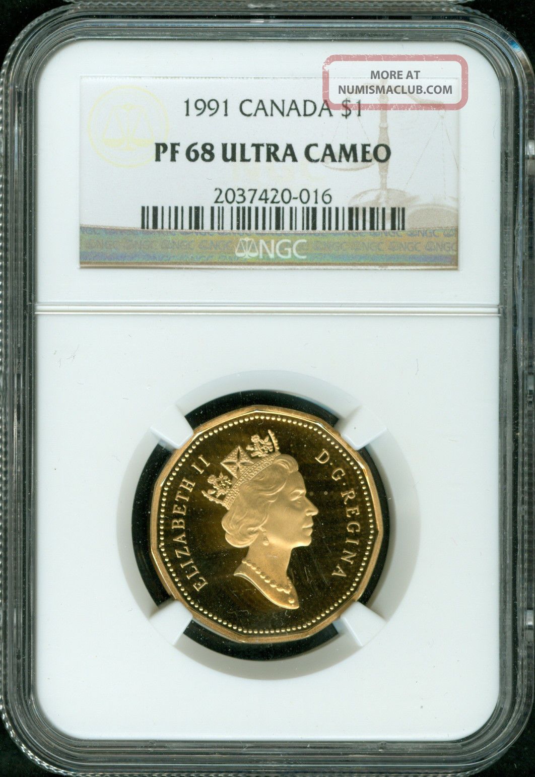 1991 Canada Dollar Ngc Proof Pf68 Coins: Canada photo