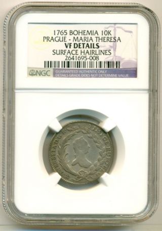Bohemia Prague Silver 1765 10 Kreuzer 