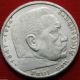 German Silver Coin 5 Rm 1938 A Nazi Coin.  900 Silver Big Swastika Germany photo 1