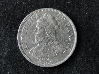 1904 Panama 5 Centesimos.  900 Fine Silver Coin Km 2 4 Of 5 photo