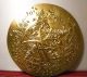 1974 Huge 100mm Best Wishes Gilt Modern Art Medal Pegasus Horse Exonumia photo 1