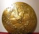1974 Huge 100mm Best Wishes Gilt Modern Art Medal Pegasus Horse Exonumia photo 2