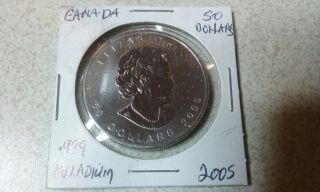 2005 Canadian Maple Leaf $50 Dollar 1 Oz.  9995 Palladium Coin photo
