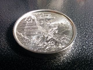 2015 2 Oz Silver Privateer Elemetal Ultra High Relief.  999 Silver Round photo