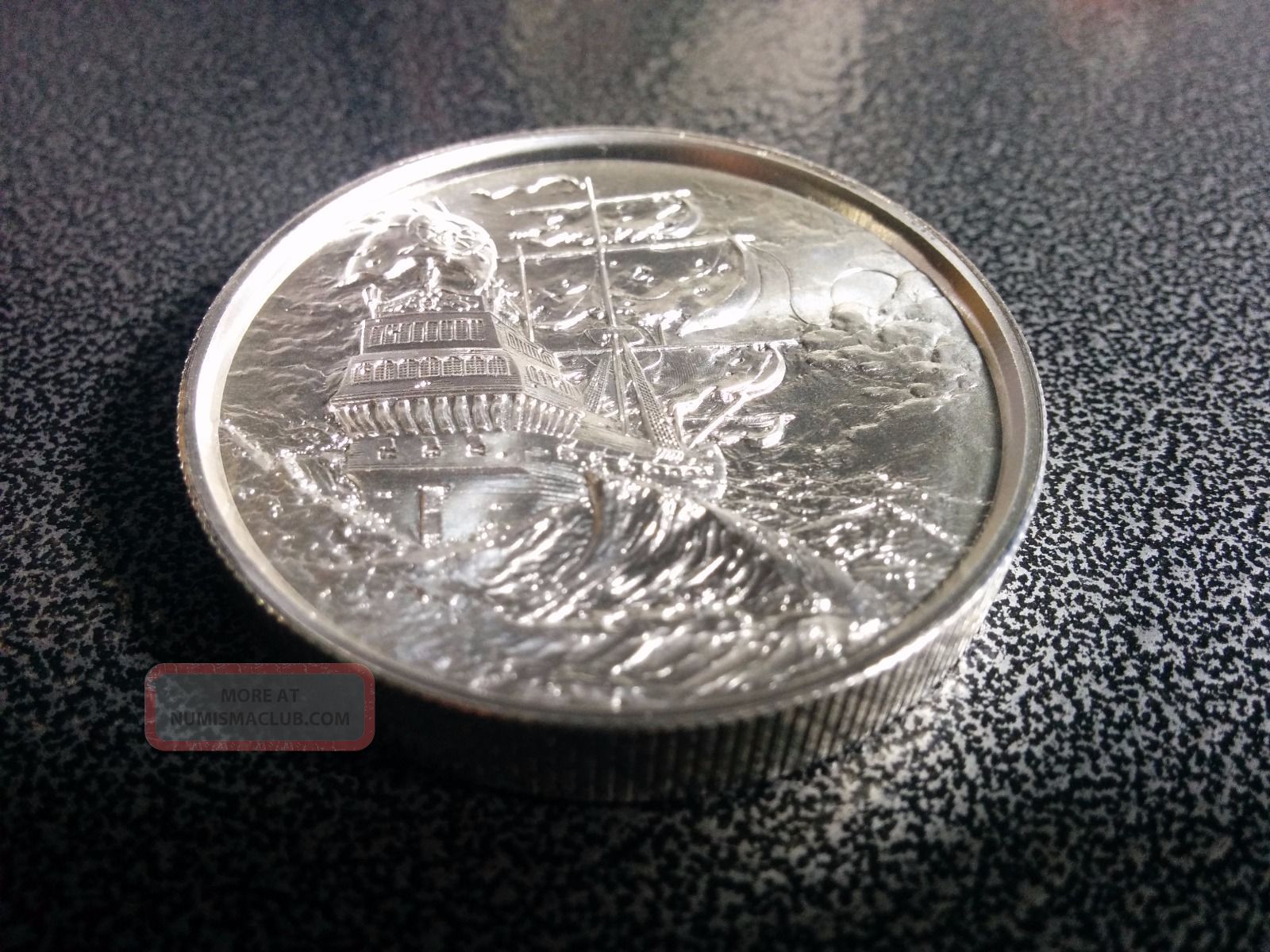 2015 2 Oz Silver Privateer Elemetal Ultra High Relief. 999 Silver Round