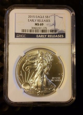2015 American Silver Eagle Ngc Ms69 Early Releases photo