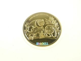 China 5oz Gold Silver Chinese Foundry 1991 Panda Coin 03 photo