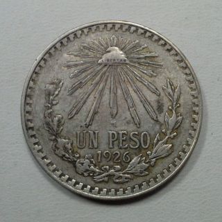1926 Mexico 1 Peso - Scarce Silver Coin photo