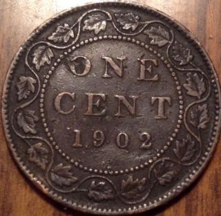 1902 Canada Large Cent King Edward Vii Very Old Penny Loook photo