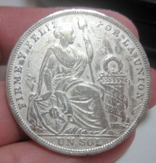 1923 (peru) 1 Sol (silver) - - - - - - photo