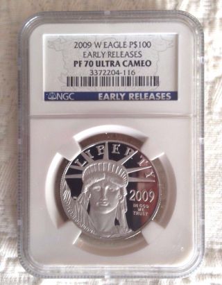 2009 W Platinum Eagle P$100 Early Releases Ngc Pf70 Ultra Cameo photo