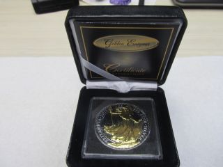 United Kingdom 2015 2 Pounds Golden Enigma Edition Britannia 1oz Bu Silver Coin photo