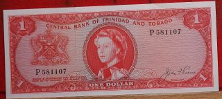 Uncirculated 1964 Trinidad & Tobago $1 Crisp Foreign Note photo