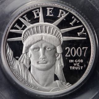 2007 W $10 Platinum 1/10 Oz Eagle Pcgs Pr69dcam 17 - 15cnf photo
