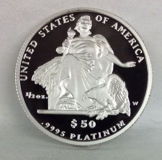 2004 - W,  $50,  1/2 Oz.  9995 Platinum American Eagle Proof Coin (coin Only) photo