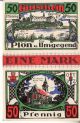 Germany - German Notgeld Plon Doppelscheine 2 In 1 Note Unc Rare Europe photo 1