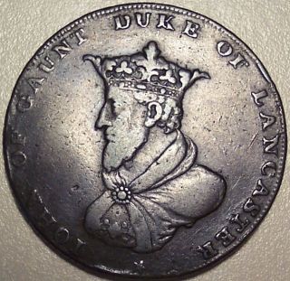 Conder Token John Of Gaunt Lancaster Lancashire 1791 1/2 Penny - D&h 15 photo