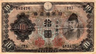 1943 Japan 10 Yen Note. photo