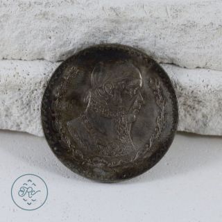 10 Silver - 1958 Mexico Mexican 1 Un Peso 15.  9g - Coin Io0922 photo