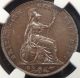 1858 Farthing,  Great Britain,  Uncirculated And Certified Ms 62 Bn By Ngc UK (Great Britain) photo 3