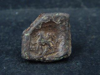 Ancient Copper Coin Bactrian 100 Bc S5982 photo