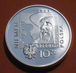 Silver 10 Zloty Coin Of Poland - Polish Music Czeslaw Niemen Ag photo