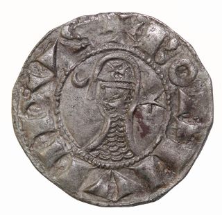 Crusader States Bohemond Iii - Iv 1163 - 1201 Ad Ar Denier Medieval Silver Coin photo