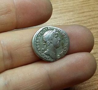 Antique Coin Silver Hadrian Roman Denarius Ad 138 - 161 0827 Ca photo