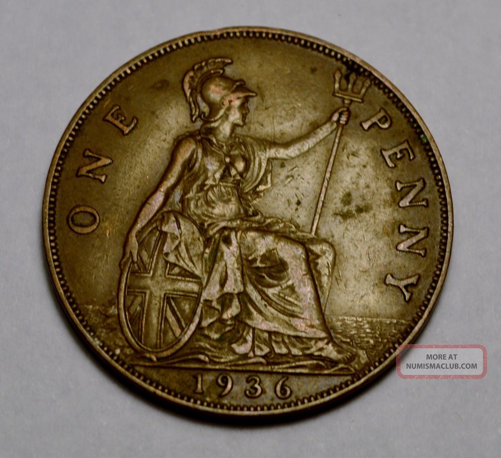 Great Britain 1936 One Penny Coin 10511j
